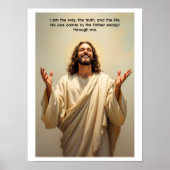 イエスは微笑む私は真実と人生の道である ポスター (正面)