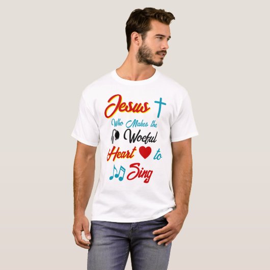 イエスは心を喜ばせる Tシャツ (正面フル)
