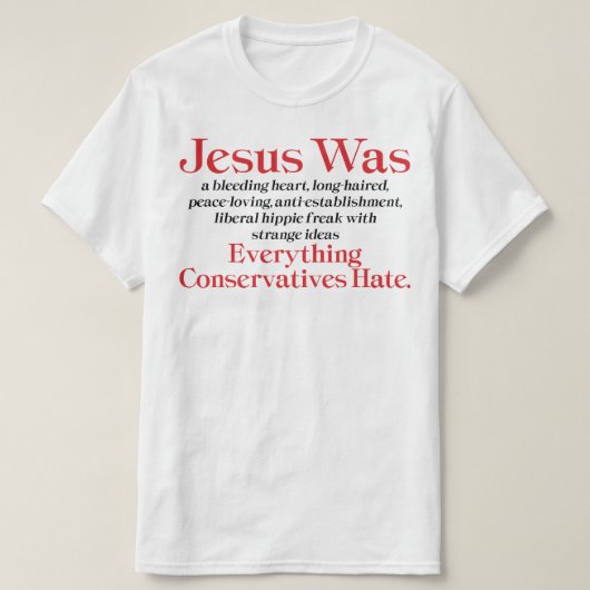 イエスは心優しいリベラル派 - GOPに反対 Tシャツ (デザイン正面)
