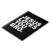 イエスは愛する仲間 – クリスチャン信仰Pullover Hoo ノートブック (左側)