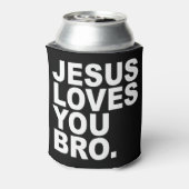イエスは愛する仲間 – クリスチャン信仰Pullover Hoo 缶クーラー (缶裏面)