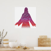 イエスは愛であり、慈悲であり、裁かれないクリスチャンである ポスター (キッチン)