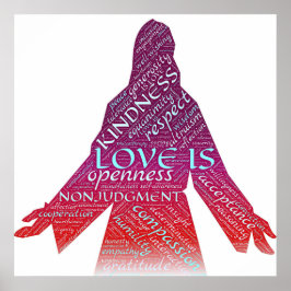 イエスは愛であり、慈悲であり、裁かれないクリスチャンである ポスター