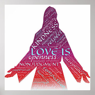 イエスは愛であり、慈悲であり、裁かれないクリスチャンである ポスター