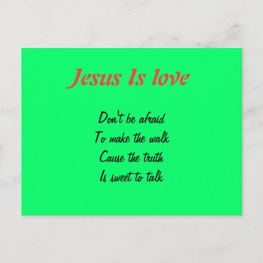 イエスは愛のポストカード ポストカード (正面)