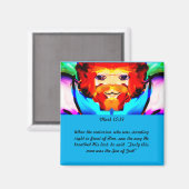 イエスは愛の木箱サイン磁石キーチェーンを知っている マグネット (正面/裏面)