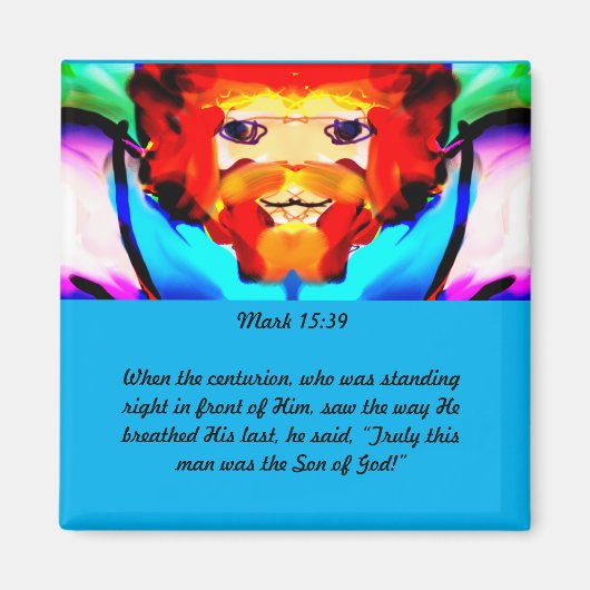 イエスは愛の木箱サイン磁石キーチェーンを知っている マグネット (正面)