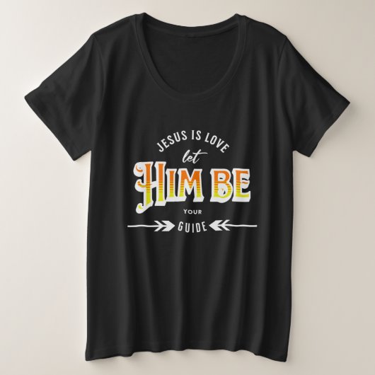 イエスは愛 プラスサイズTシャツ (デザイン正面)