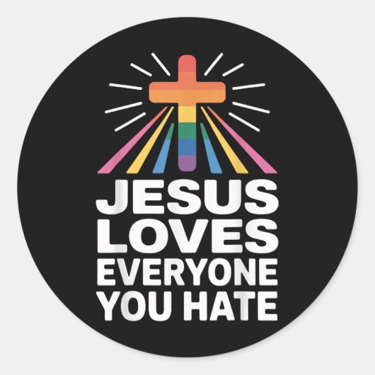 イエスは憎むすべての人を愛している ラウンドシール (正面)