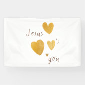 イエスは旗の看板を愛していモダンる 横断幕 (横)