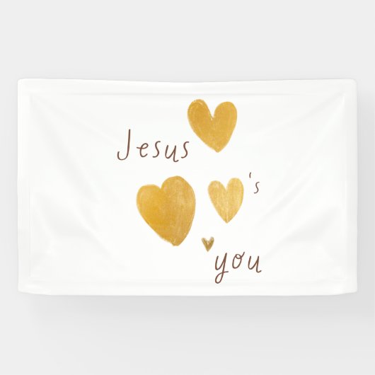 イエスは旗の看板を愛していモダンる 横断幕 (横)