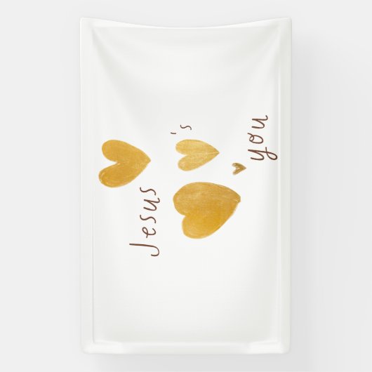 イエスは旗の看板を愛していモダンる 横断幕 (縦)