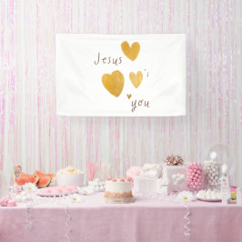 イエスは旗の看板を愛していモダンる 横断幕