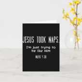 イエスは昼寝をした マルコ4:38 面白いフレーズ キリスト教 私 カード (黄色い花)