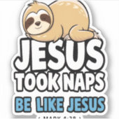 イエスは昼寝を取おもしろいった シール (正面)