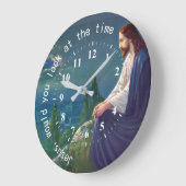 イエスは時を見るであろうユーモアのある ラージ壁時計 (傾斜)