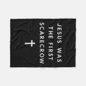 イエスは最初のEcrowだった - ミニマリストキリスト教S フリースブランケット (正面(横))