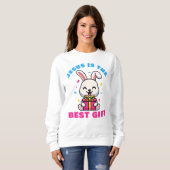 イエスは最高の女の子と女のクリスチャンである スウェットシャツ (正面フル)