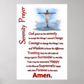 イエスは木に釘付けされ、静寂祈りの言葉を渡る ポスター (正面)