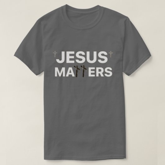 イエスは木の十字架に仕える Tシャツ (デザイン正面)