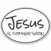 イエスは来間もなくカスタムのビニールのシール シール (正面)