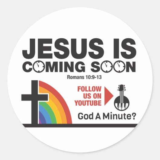 イエスは来1枚20個の丸いシールを手にする ラウンドシール (正面)