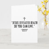 イエスは死に勝利した。あなたが生きるために。コリントの信徒への手紙一 カード (黄色い花)