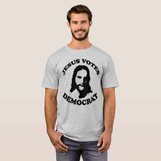 イエスは民主党員に投票する Tシャツ (正面フル)