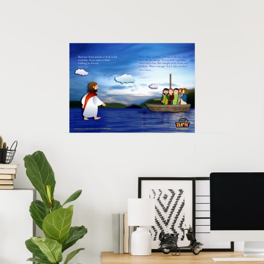 イエスは水の上を歩く ポスター (ホームオフィス)