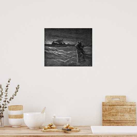 イエスは水の上を歩く ポスター (キッチン)