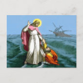 イエスは水の上を歩く ポストカード (正面)