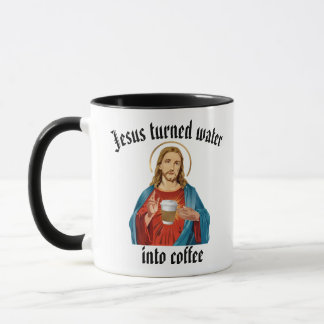 イエスは水をコーヒーに変えた マグカップ