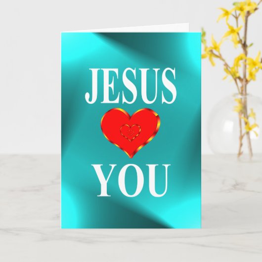 イエスは永遠の救いを愛し カード (黄色い花)