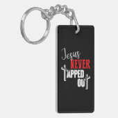 イエスは決してキリスト教の信仰のレスリングをタップしなかった キーホルダー (正面左)