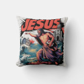 イエスは沿岸の村の近くで嵐を鎮めた クッション (正面)