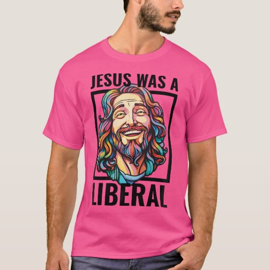 イエスは漸進的な自由主義のクリスチャン誇りを持ったデモを受けた Tシャツ (正面)
