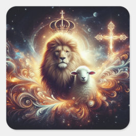 イエスは獅子であり小羊である スクエアシール