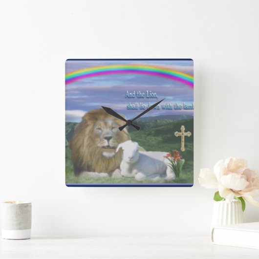 イエスは王の王である スクエア壁時計 (ホーム)