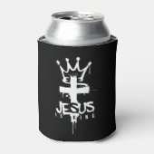 イエスは王キリスト教信仰十字架 缶クーラー (缶正面)