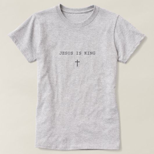イエスは王様 キリスト教トリブレンドTシャツ Tシャツ (デザイン正面)
