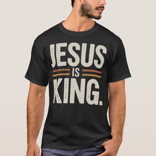 イエスは王聖書の詩 ヨハネの福音書14:6 キリスト教 Tシャツ (正面)