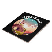 イエスは生きている復活の信仰キリスト教の復活祭 タイル (側面)