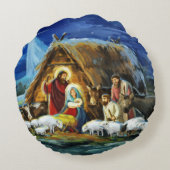 「イエスは生まれいた」 ラウンドクッション (裏面)