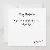 イエスは生まれクリスマスの平文グリーティングカード (裏面)