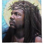 イエスは白いショーカーテンを渡る シャワーカーテン (正面)