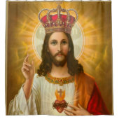 イエスは白いショーカーテンを渡る シャワーカーテン (正面)