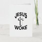 イエスは目覚めた 箔グリーティングカード (正面)