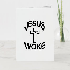 イエスは目覚めた 箔グリーティングカード