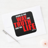 イエスは真理と人生の道である – ヨハネ14 スクエアシール (封筒)