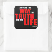 イエスは真理と人生の道である – ヨハネ14 スクエアシール (バッグ)